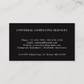 Aangepaste zwart rood wit veelkleurige kleur Pixel Visitekaartje (Achterkant)