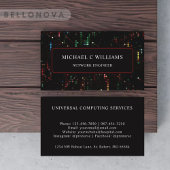 Aangepaste zwart rood wit veelkleurige kleur Pixel Visitekaartje