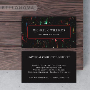 Aangepaste zwart rood wit veelkleurige kleur Pixel Visitekaartje