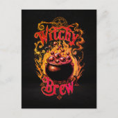 Aangepaste zwart Sinaasappel Antiek Script Hallowe Briefkaart (Voorkant)