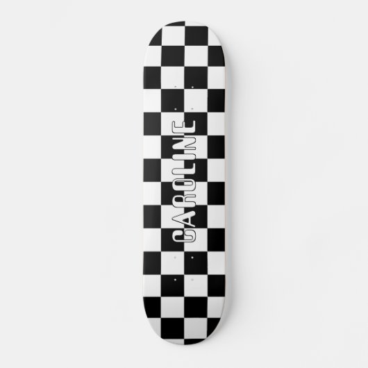 Aangepaste zwart-wit Abstracte geometrische kunst Persoonlijk Skateboard (Voorkant)