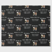 Aangepaste zwart-wit Afstuderen Fotoklasse Degree Cadeaupapier (Vlak)