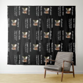 Aangepaste Zwart Wit Afstuderen Party Foto Achterg Wandkleed (In Situ (horizontaal))