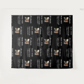 Aangepaste Zwart Wit Afstuderen Party Foto Achterg Wandkleed (Voorkant (horizontaal))