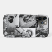 Aangepaste zwart-wit collage van koppel foto's met Case-Mate iPhone case (Achterkant (horizontaal))
