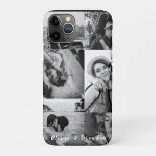 Aangepaste zwart-wit collage van koppel foto's met Case-Mate iPhone case