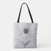 Aangepaste zwart-wit Daisy Tote Bag (Achterkant)