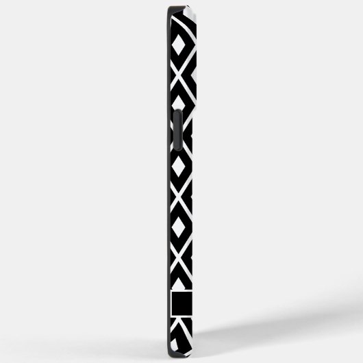 Aangepaste zwart-wit diamant Argyle geometrisch Case-Mate iPhone Case (Achterkant / Rechts)