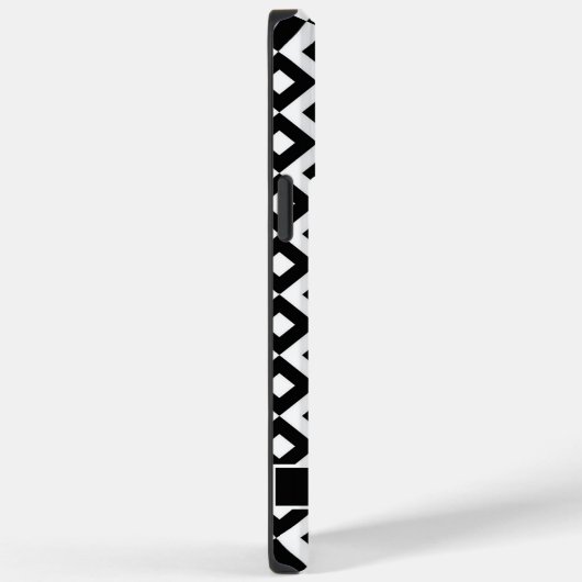 Aangepaste zwart wit diamant stip geometrisch Case-Mate iPhone case (Achterkant / Rechts)
