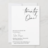 Aangepaste zwart-wit foto 21e verjaardagsfeestje kaart (Voorkant)