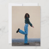 Aangepaste zwart-wit foto 21e verjaardagsfeestje kaart (Achterkant)