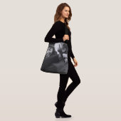 Aangepaste zwart-wit foto crossbody tas (Op model)