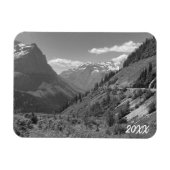 Aangepaste zwart-wit foto koelkast magneet (Horizontaal)