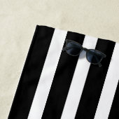 Aangepaste Zwart Wit Gestreepte Strandlaken met Na (In situ)