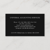 Aangepaste zwart-wit hertengewei Professional Visitekaartje (Achterkant)