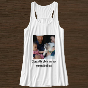 Aangepaste zwart-wit kat moeder familie leuk huisd tanktop
