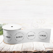 Aangepaste zwart-wit Logo Business Ribbon Satijnen Lint