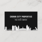 Aangepaste zwart-wit makelaar visitekaartje (Voorkant)