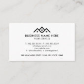 Aangepaste zwart-wit makelaar visitekaartje (Achterkant)