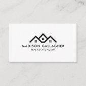 Aangepaste zwart-wit makelaar visitekaartje (Voorkant)