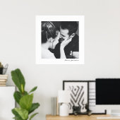 Aangepaste zwart-wit minimalistische koppel foto b poster (Thuiskantoor)