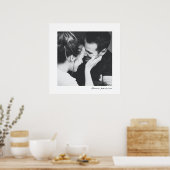 Aangepaste zwart-wit minimalistische koppel foto b poster (Keuken)
