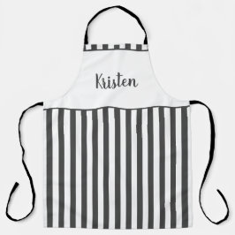 Aangepaste zwart-wit patroon Gepersonaliseerde tek Schort