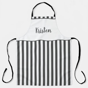 Aangepaste zwart-wit patroon Gepersonaliseerde tek Schort