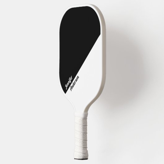 Aangepaste zwart-wit pickleball paddle (Links)