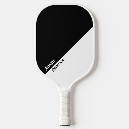 Aangepaste zwart-wit pickleball paddle (Voorkant)