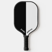 Aangepaste zwart-wit pickleball paddle (Voorkant)