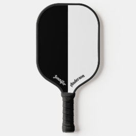 Aangepaste zwart-wit pickleball paddle