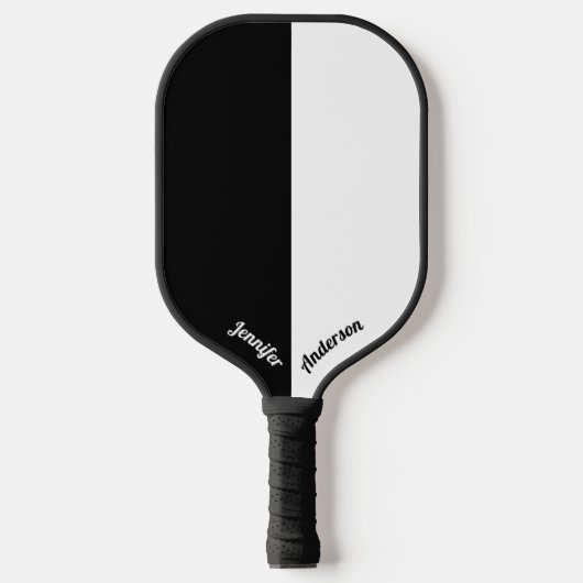 Aangepaste zwart-wit pickleball paddle (Voorkant)