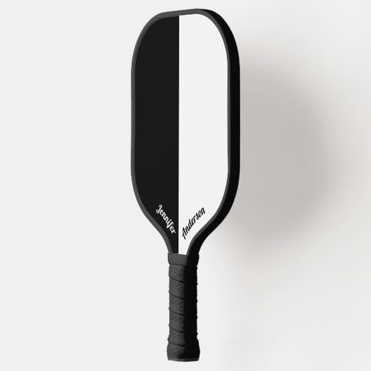 Aangepaste zwart-wit pickleball paddle (Links)