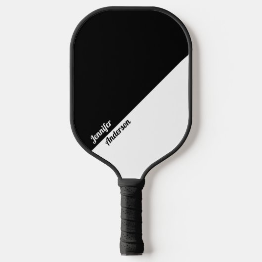 Aangepaste zwart-wit pickleball paddle (Voorkant)