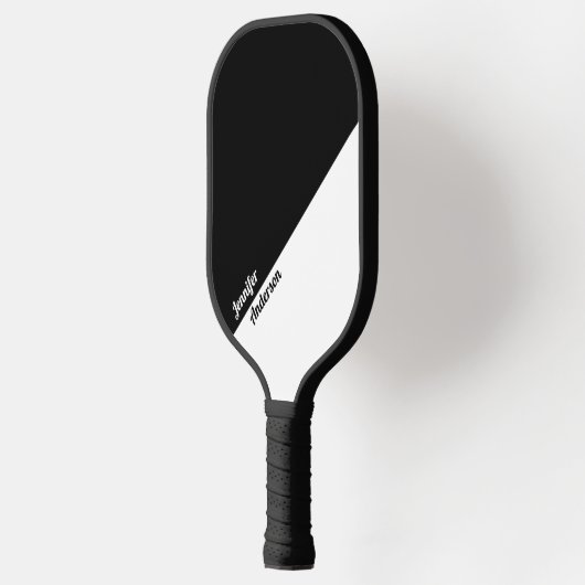 Aangepaste zwart-wit pickleball paddle (Links)