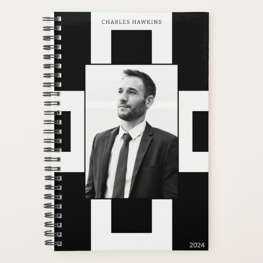 Aangepaste zwart-wit professionele foto planner (Voorkant)