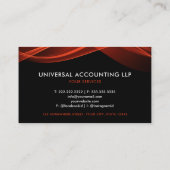 Aangepaste zwart-wit rode professional visitekaartje (Achterkant)