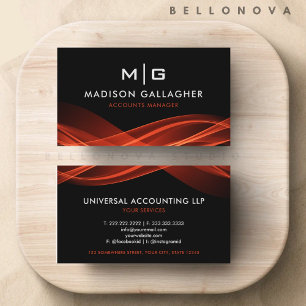 Aangepaste zwart-wit rode professional visitekaartje