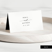 Aangepaste zwart-wit, Script Wedding Place Cards Kaart