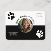 Aangepaste zwart-wit Visitekaartje voor dierenverz (Voorkant)