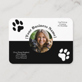Aangepaste zwart-wit Visitekaartje voor dierenverz