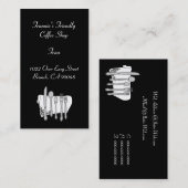 Aangepaste zwart wit zilverwerk Visitekaartje (Voorkant / Achterkant)