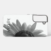 Aangepaste Zwart & Wit Zonnebloem Samsung Galaxy H Samsung Galaxy Hoesje (Achterkant horizontaal)