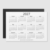 Aangepaste zwart-witkalender 2027 met uw tekst (Voorkant / Achterkant)
