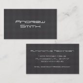 Aangepaste zwart-witkoolstofvezel visitekaartje (Voorkant / Achterkant)