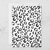 Aangepaste zwart-witmonogram luipaard afdrukken. kaart (Achterkant)