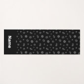 Aangepaste zwart-witte Daisy Flowers Yogamat (Voorkant (horizontaal))