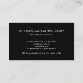 Aangepaste zwart-witte maan ruimte Professional Bi Visitekaartje (Achterkant)