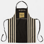 Aangepaste zwart-witte streep schort (Voorkant)